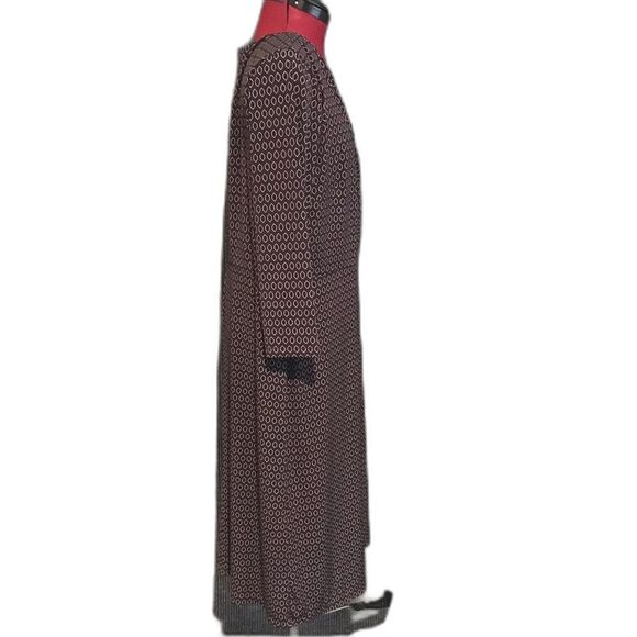 Ann Taylor Factory Dress Women’s Size Large Burgundy 3/4 Sleeve V-Neck - Picture 2 of 8